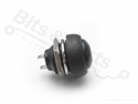 Push button contact round ball 12mm black 250V/1A